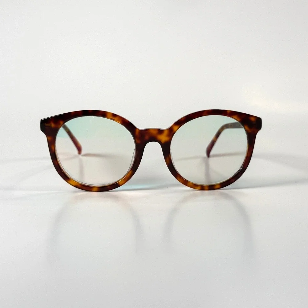 ZENNI Tortoiseshell Round 4412425 Eyeglasses Frame Only 53-21-141 Brown Full Rim